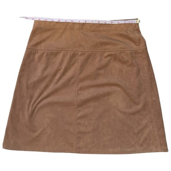 Max Studio faux suede elasticized waist mini skirt size L - Picture 5 of 6
